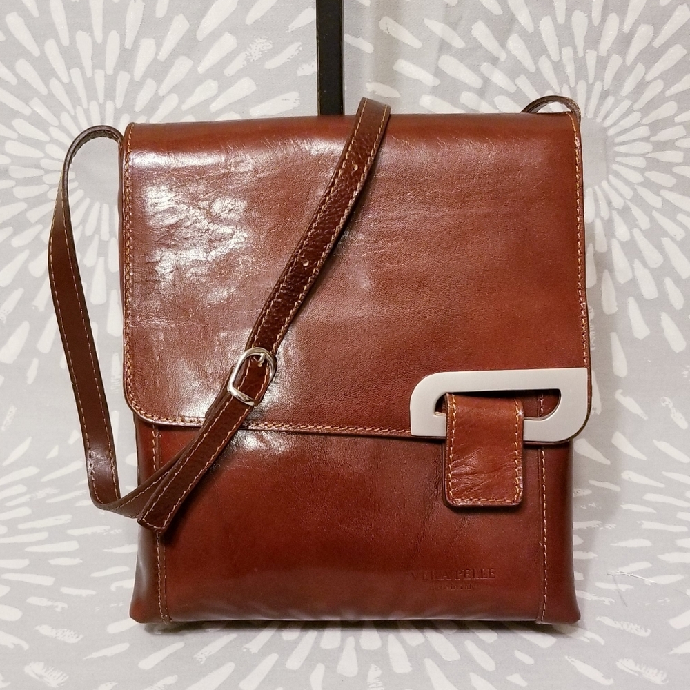Vera Pella Sienna Brown Messenger Bag GORGEOUS